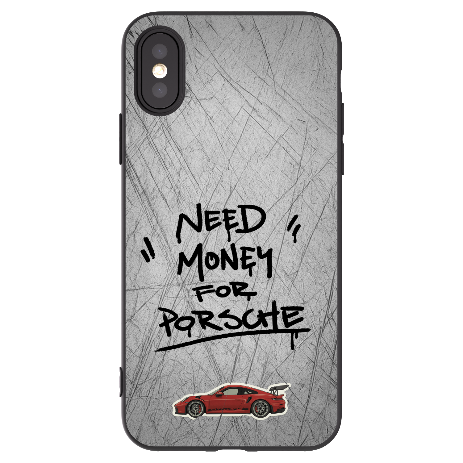 Picasee Apple iPhone X/XS Hülle - Schwarzes Silikon - Grey Drift