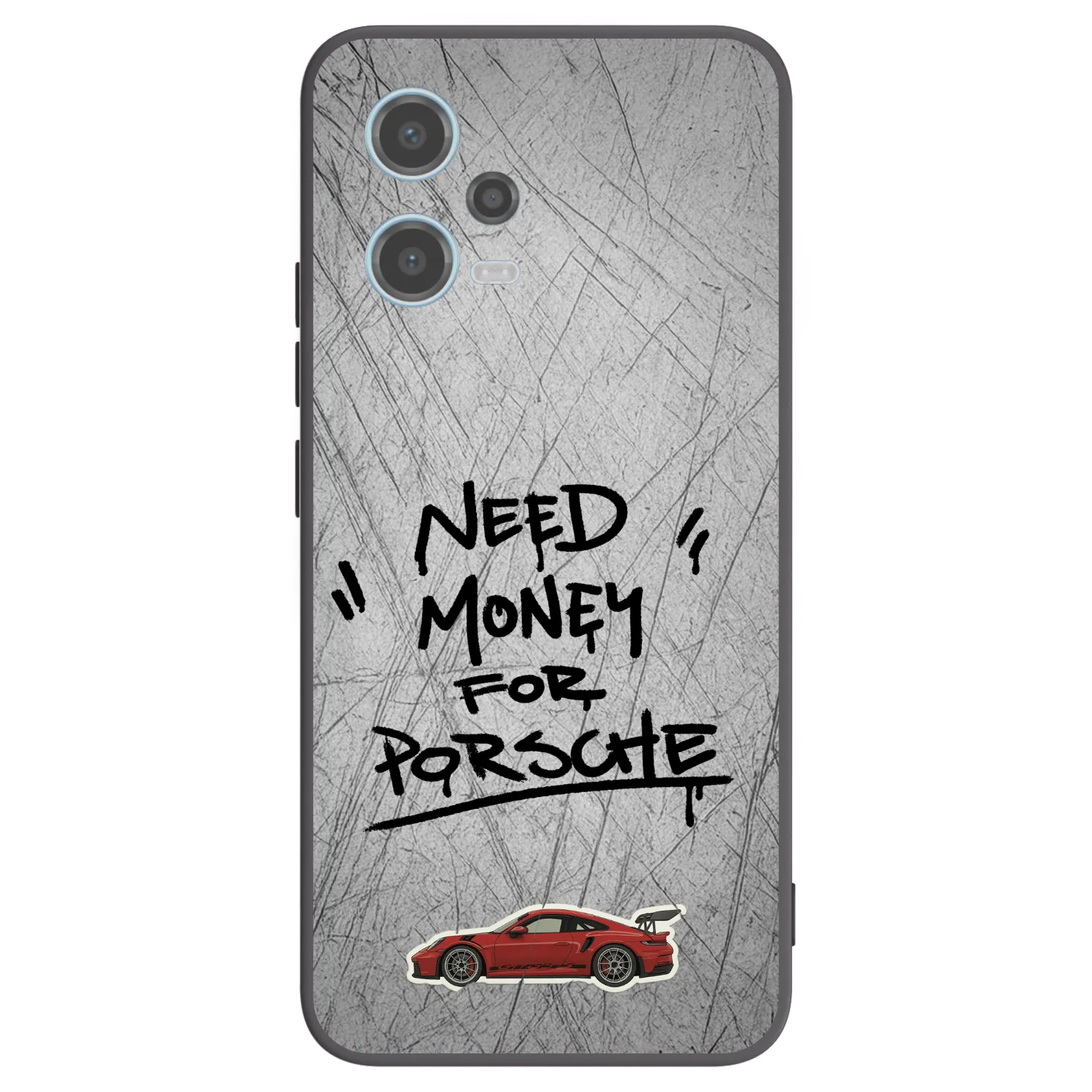 Picasee Xiaomi Redmi Note 12 5G Hülle - Schwarzes Silikon - Grey Drift