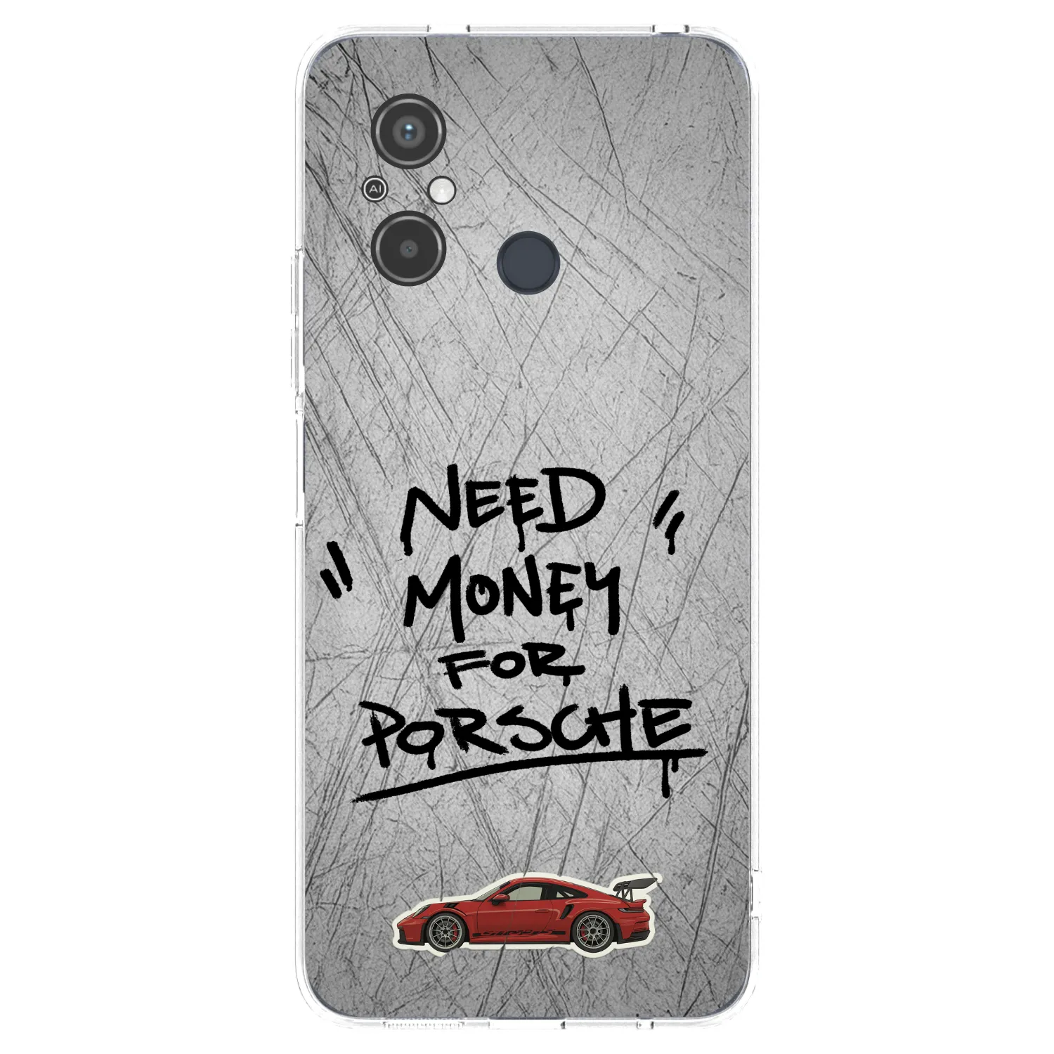 Picasee Xiaomi Redmi 12C Hülle - Transparentes Silikon - Grey Drift
