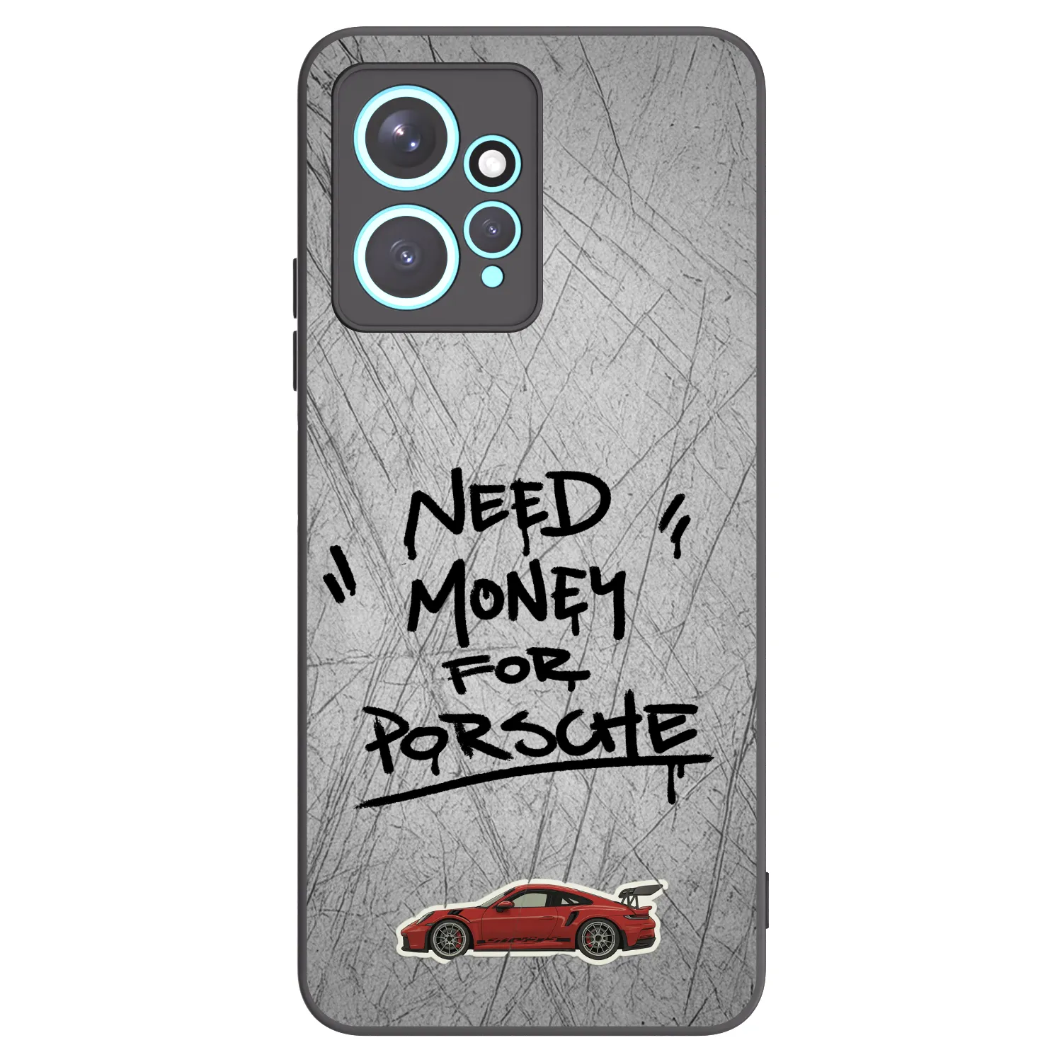 Picasee Xiaomi Redmi Note 12 4G Hülle - Schwarzes Silikon - Grey Drift