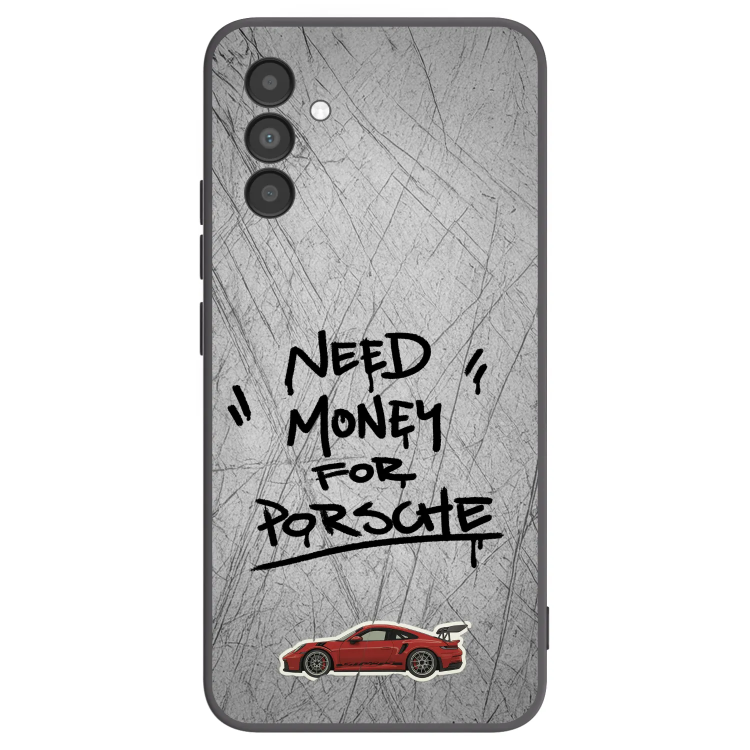 Picasee Samsung Galaxy A04s A047F Hülle - Schwarzes Silikon - Grey Drift