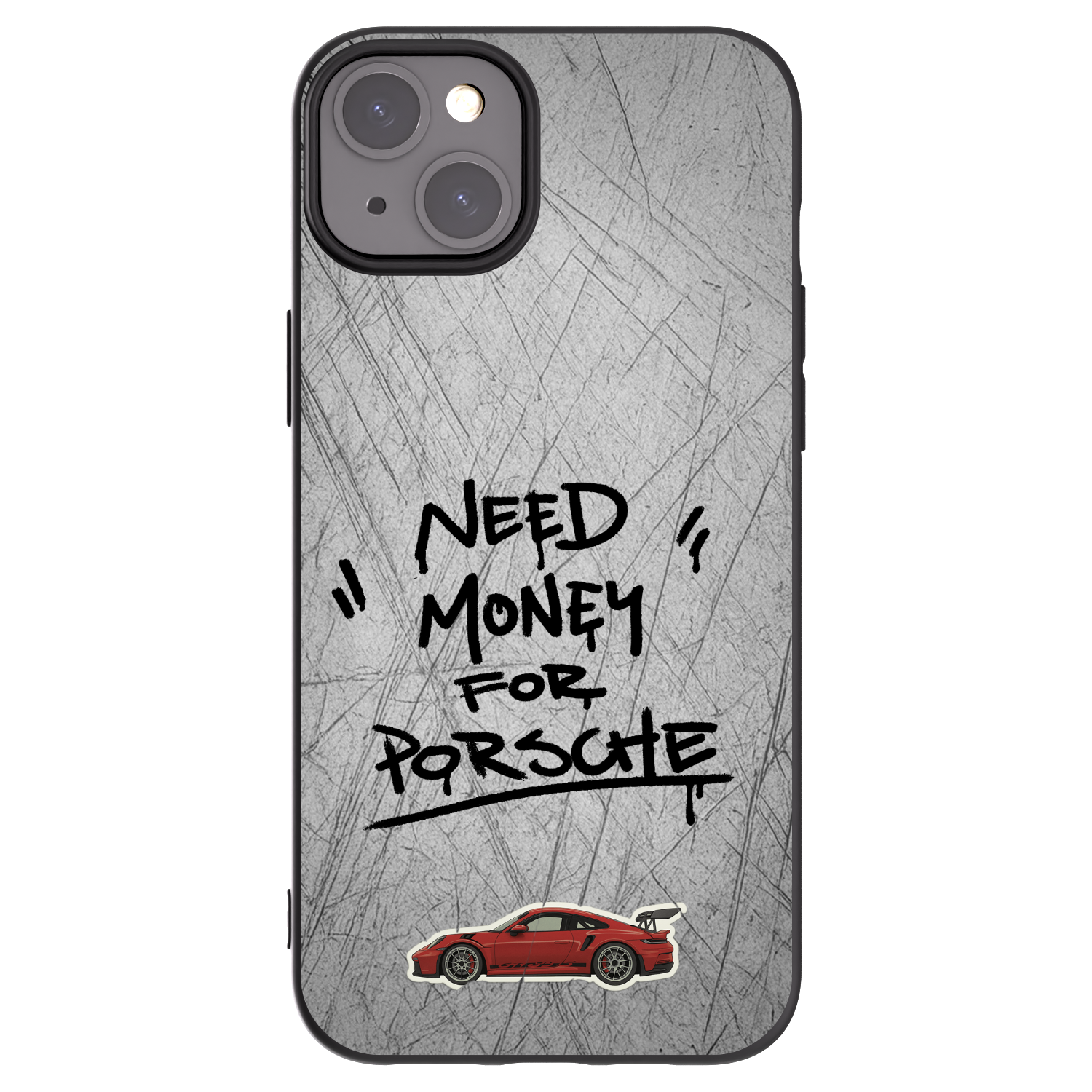 Picasee Apple iPhone 15 Plus Hülle - Schwarzes Silikon - Grey Drift