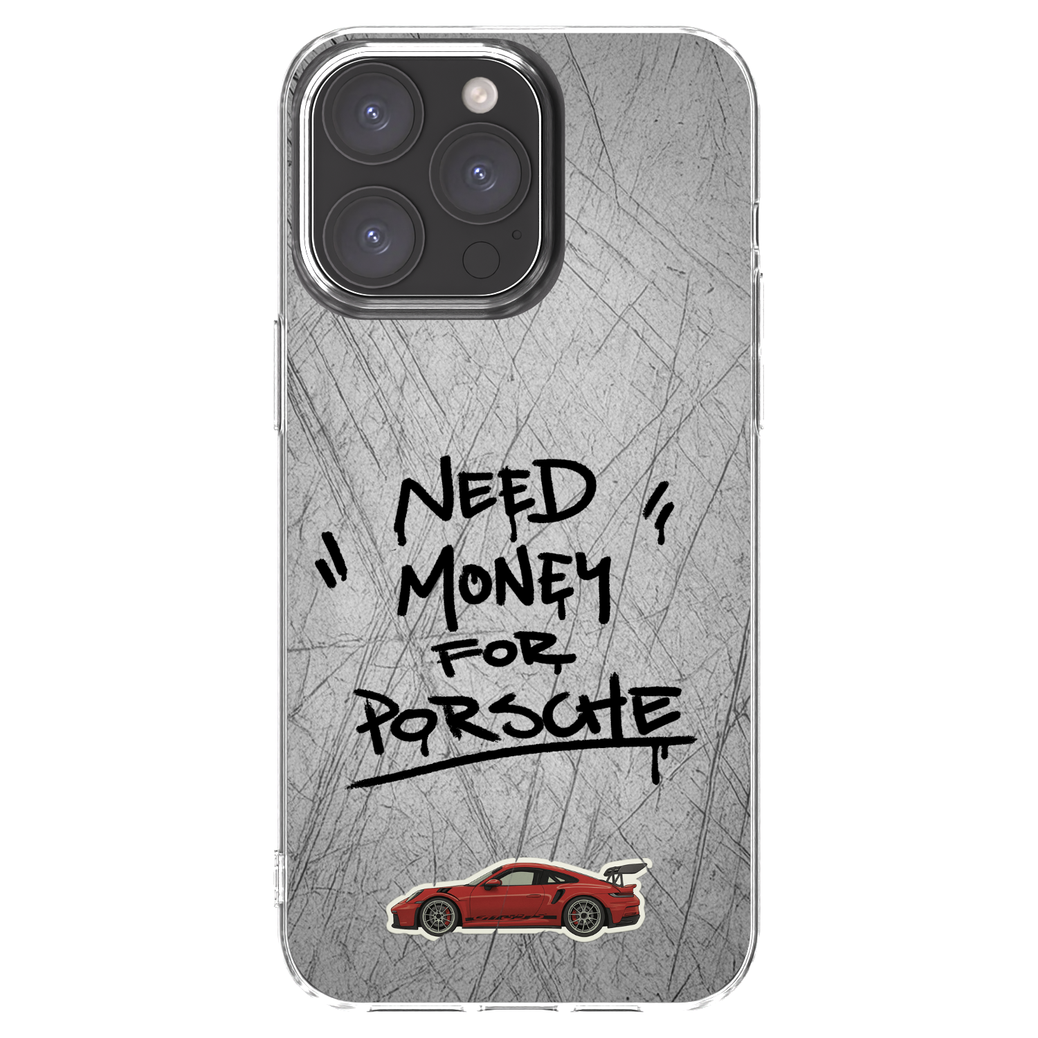 Picasee Apple iPhone 15 Pro Max Hülle - Transparentes Silikon - Grey Drift