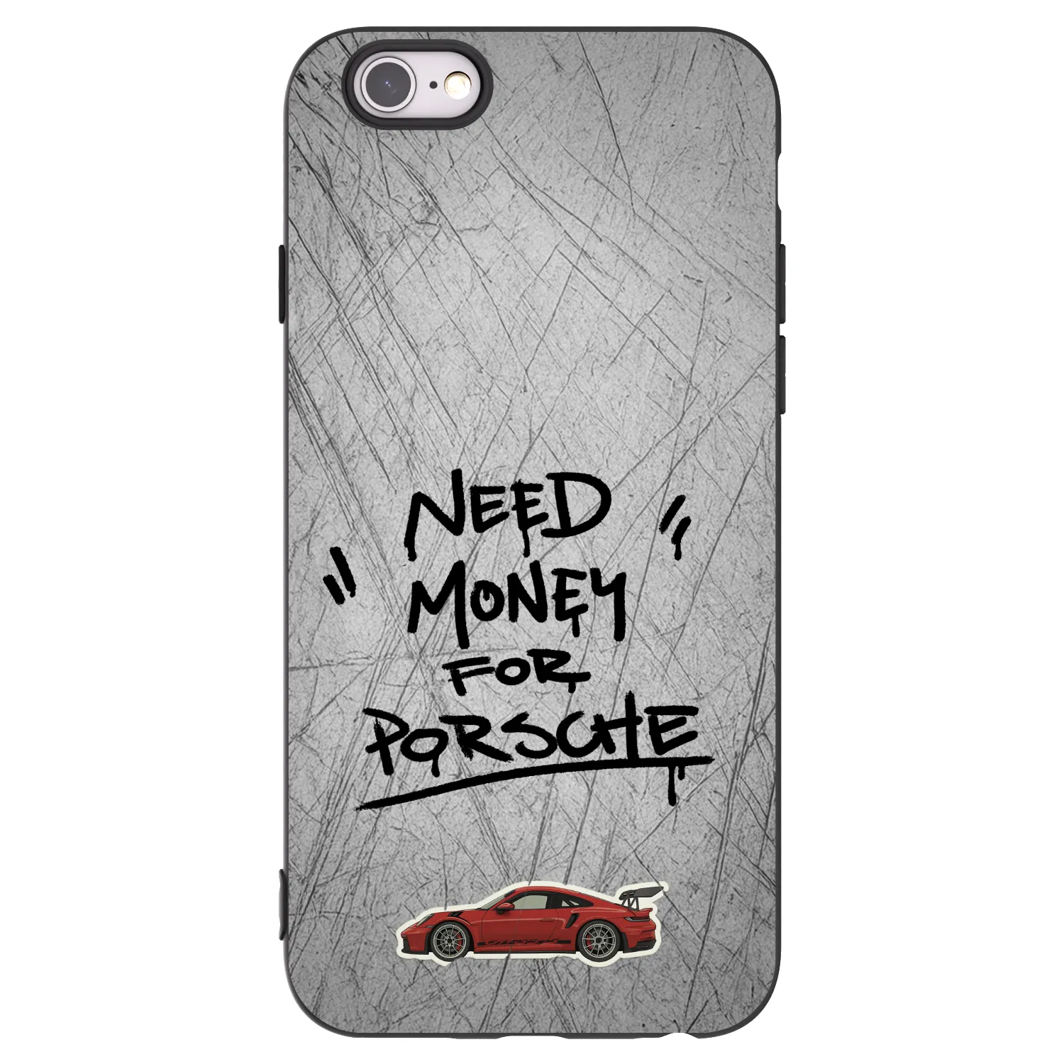 Picasee Apple iPhone 6/6S Hülle - Schwarzes Silikon - Grey Drift