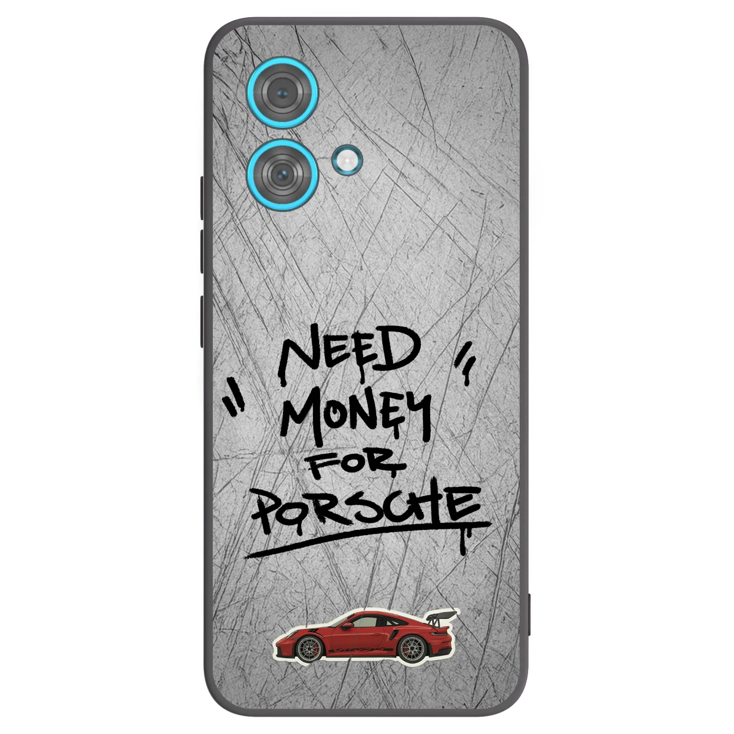 Picasee Motorola Edge 40 Neo Hülle - Schwarzes Silikon - Grey Drift