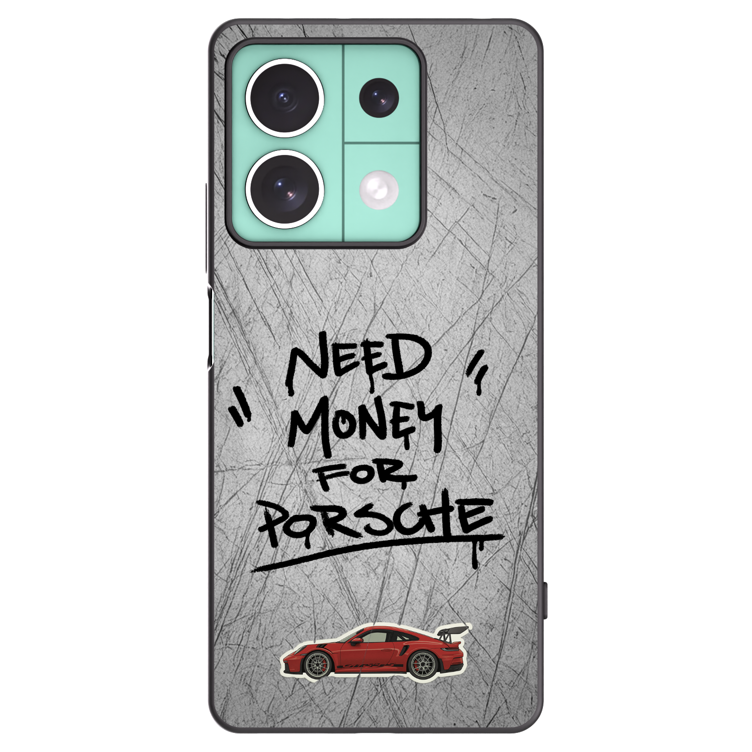 Picasee Xiaomi Redmi Note 13 5G Hülle - Schwarzes Silikon - Grey Drift