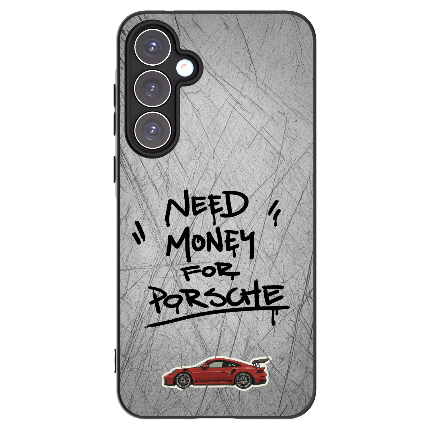 Picasee Samsung Galaxy A55 5G A556B Hülle - Schwarzes Silikon - Grey Drift