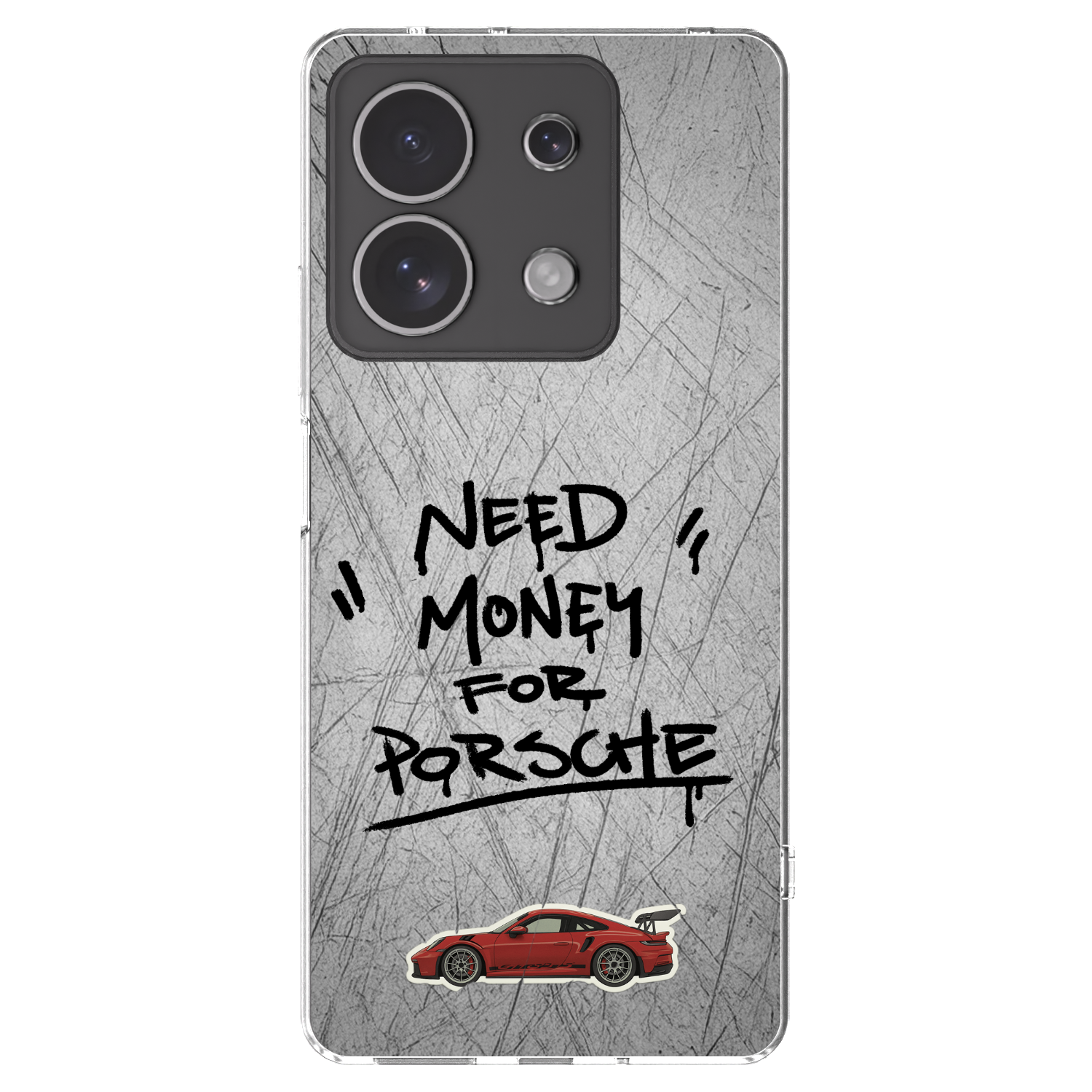 Picasee Xiaomi Redmi Note 13 4G Hülle - Transparentes Silikon - Grey Drift