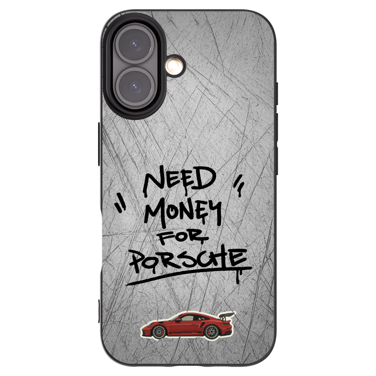 Picasee Apple iPhone 16 Hülle - Schwarzes Silikon - Grey Drift