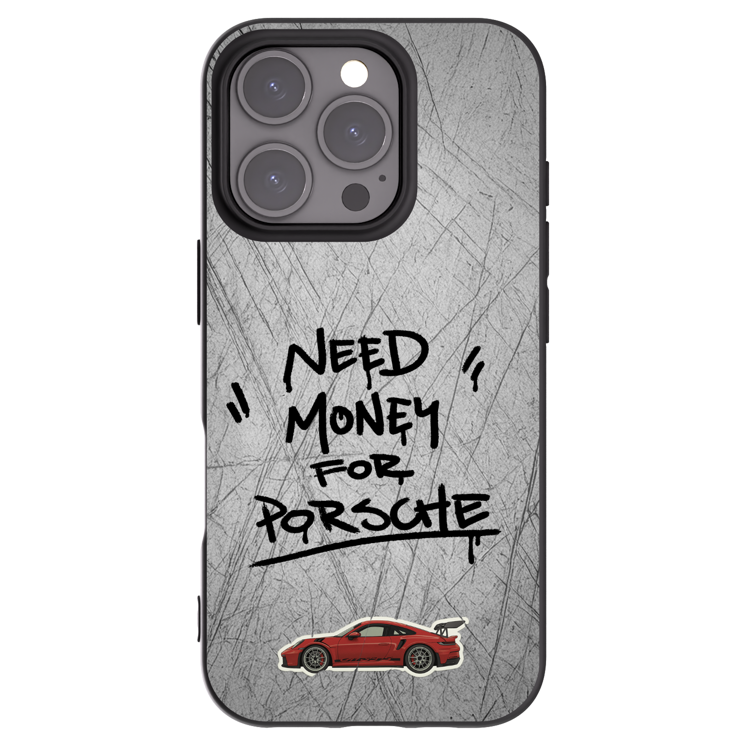 Picasee Apple iPhone 16 Pro Hülle - Schwarzes Silikon - Grey Drift