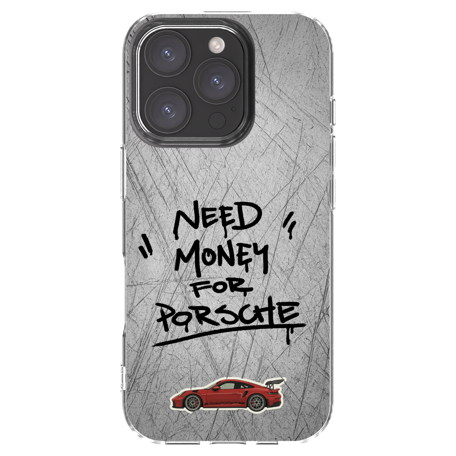Picasee Apple iPhone 16 Pro Hülle - Transparentes Silikon - Grey Drift