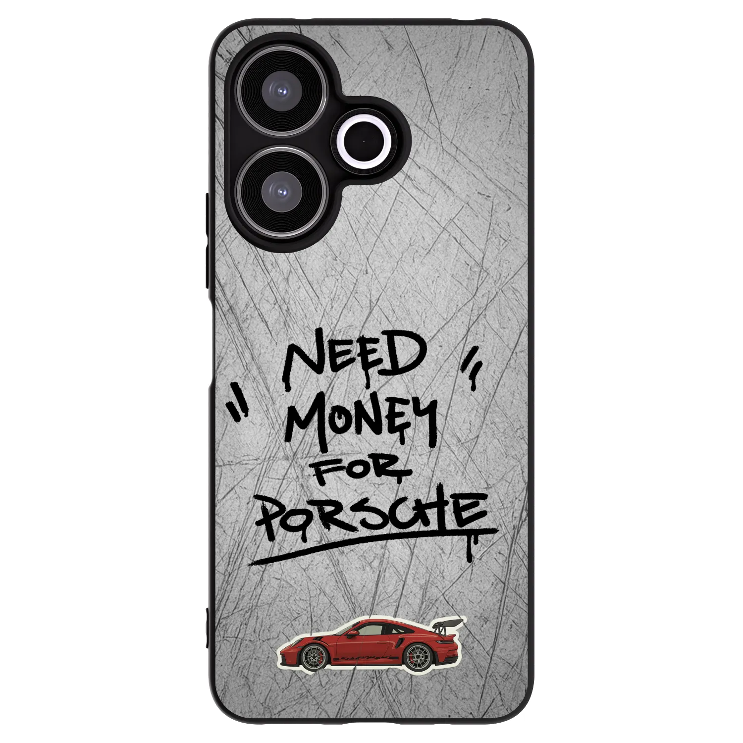 Picasee Xiaomi Redmi 13 4G Hülle - Schwarzes Silikon - Grey Drift
