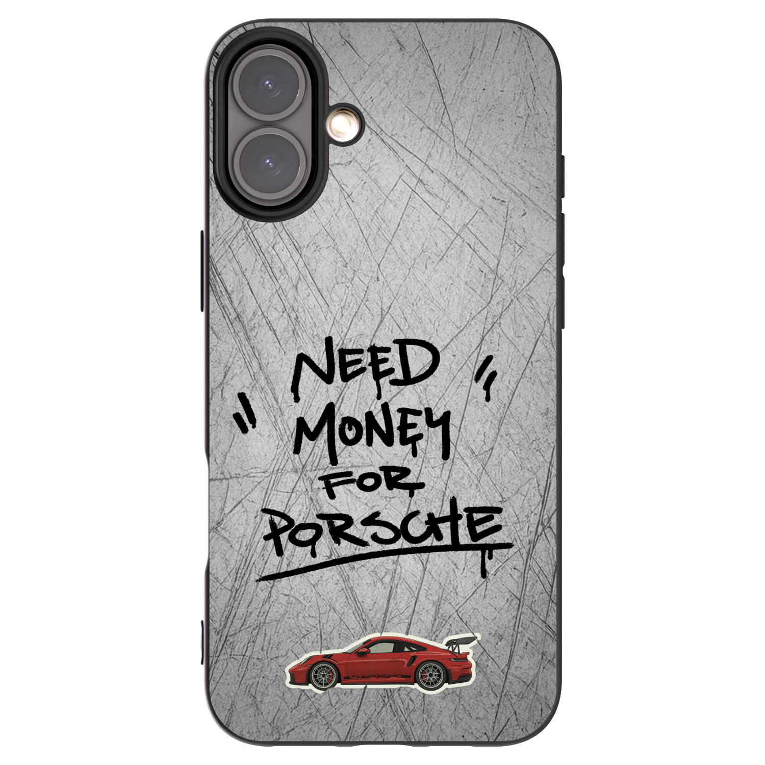 Picasee Apple iPhone 16 Plus Hülle - Schwarzes Silikon - Grey Drift