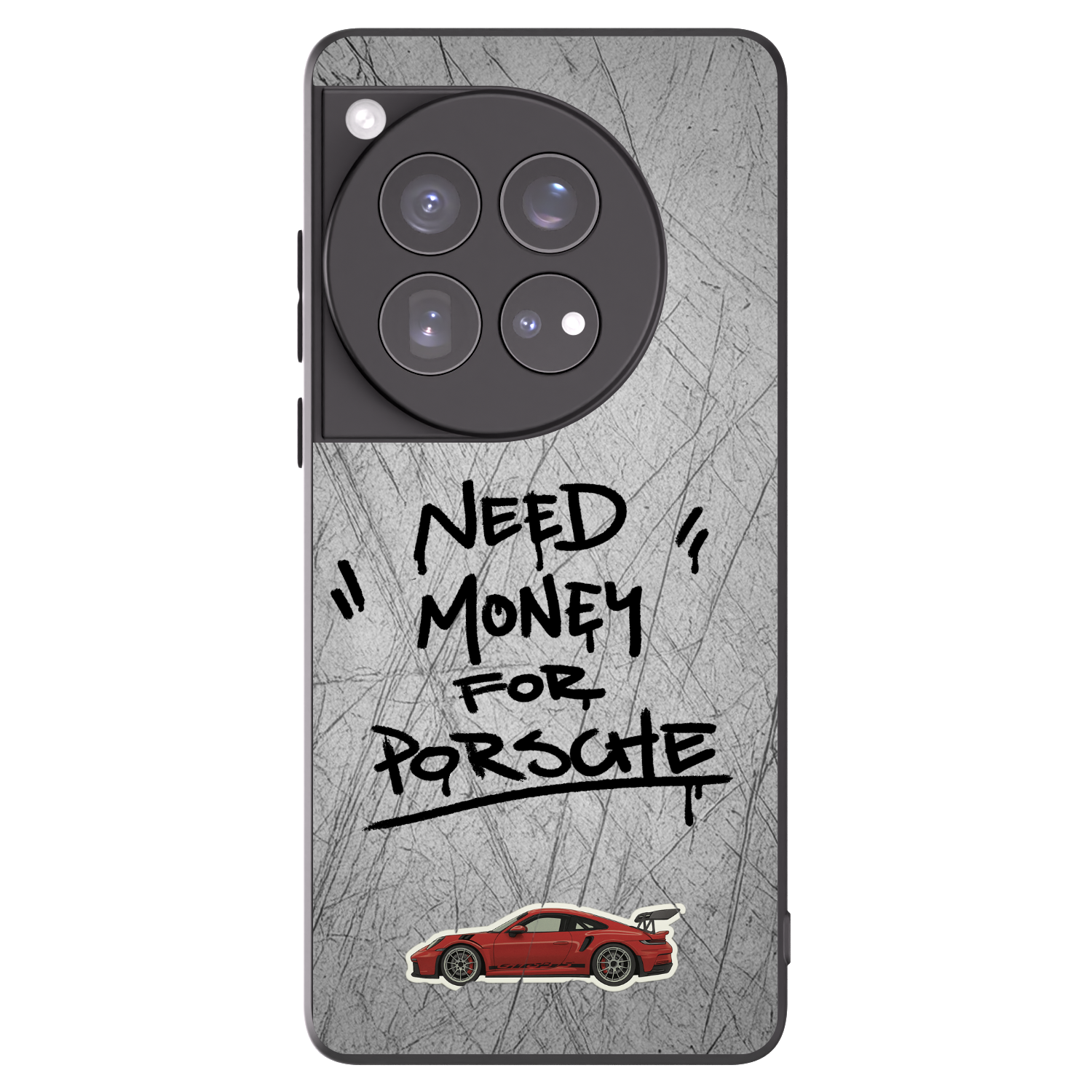 Picasee OnePlus 12 5G Hülle - Schwarzes Silikon - Grey Drift