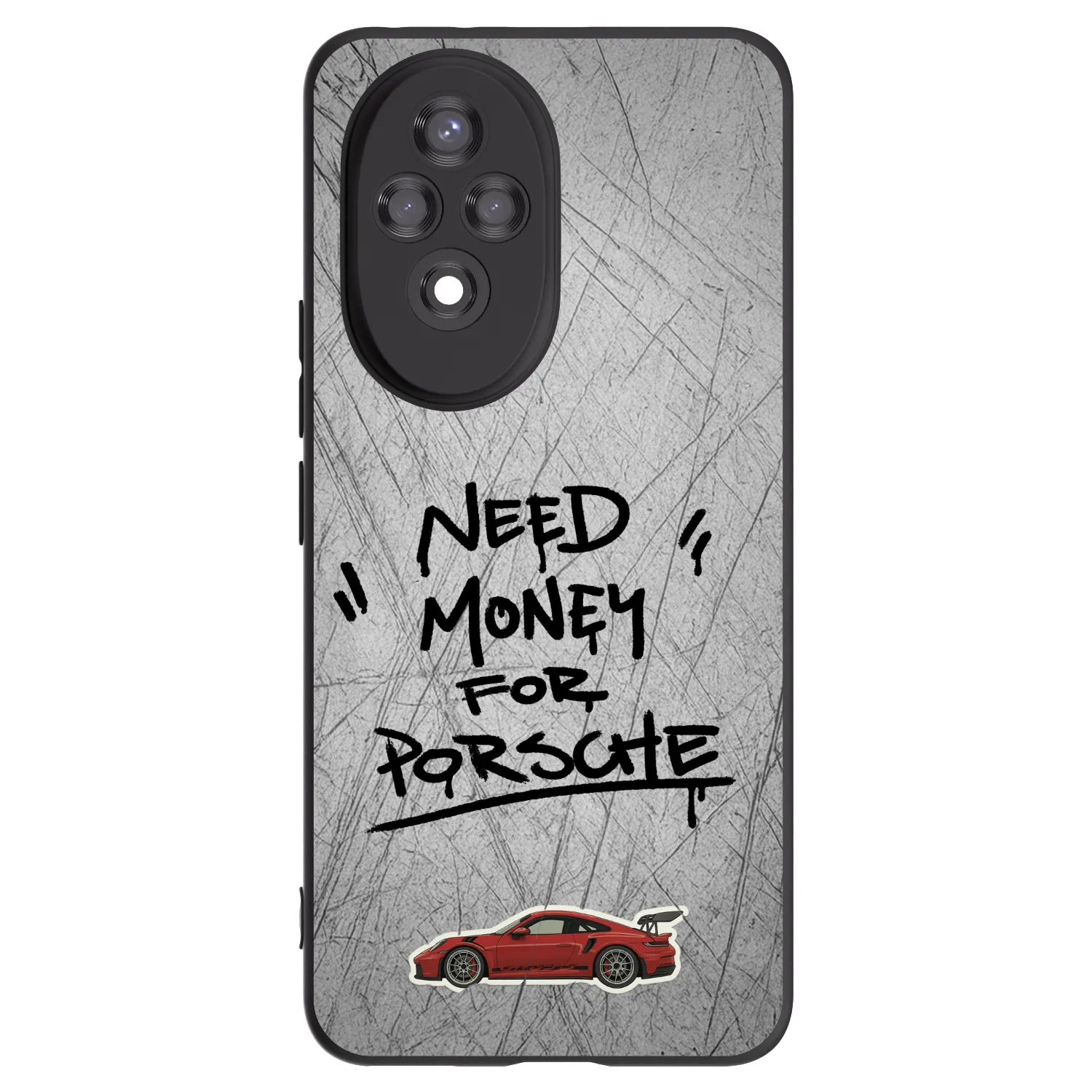 Picasee Honor 200 Pro 5G Hülle - Schwarzes Silikon - Grey Drift