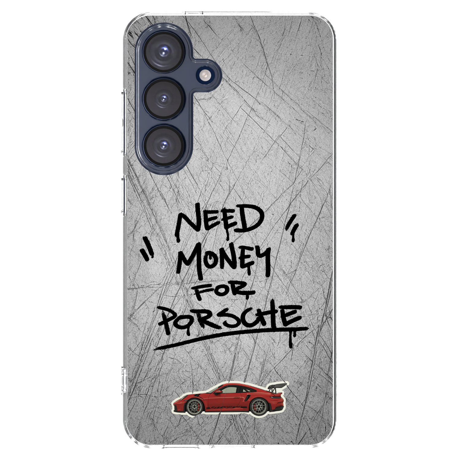 Picasee Samsung Galaxy S25 5G Hülle - Transparentes Silikon - Grey Drift