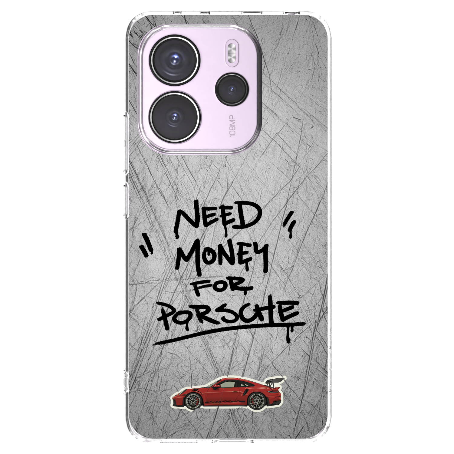 Picasee Xiaomi Redmi Note 14 4G Hülle - Transparentes Silikon - Grey Drift