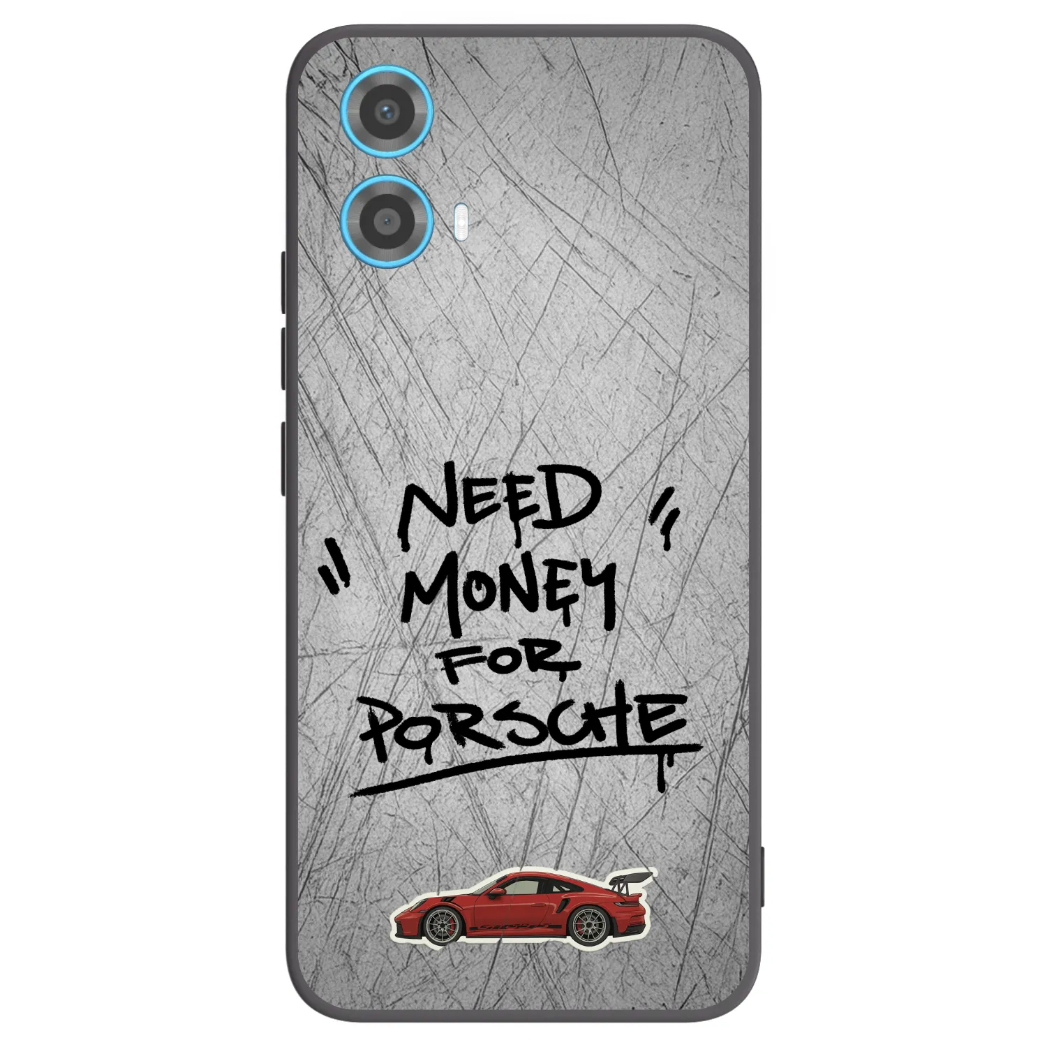Picasee Motorola Moto G34 5G Hülle - Schwarzes Silikon - Grey Drift