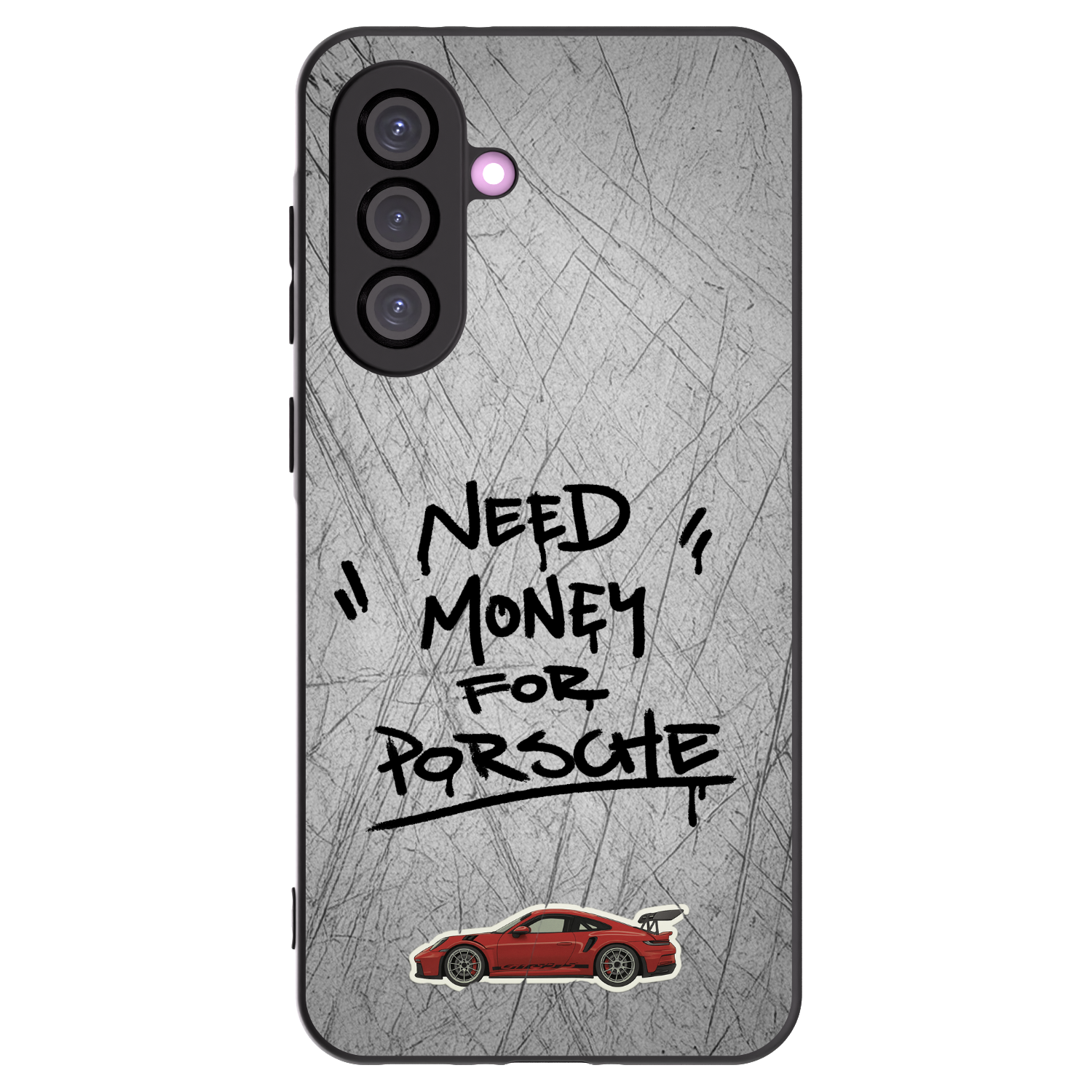 Picasee Samsung Galaxy A36 5G Hülle - Schwarzes Silikon - Grey Drift