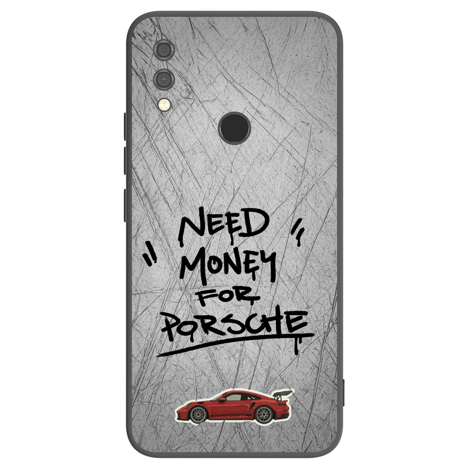 Picasee Xiaomi Redmi Note 7 Hülle - Schwarzes Silikon - Grey Drift
