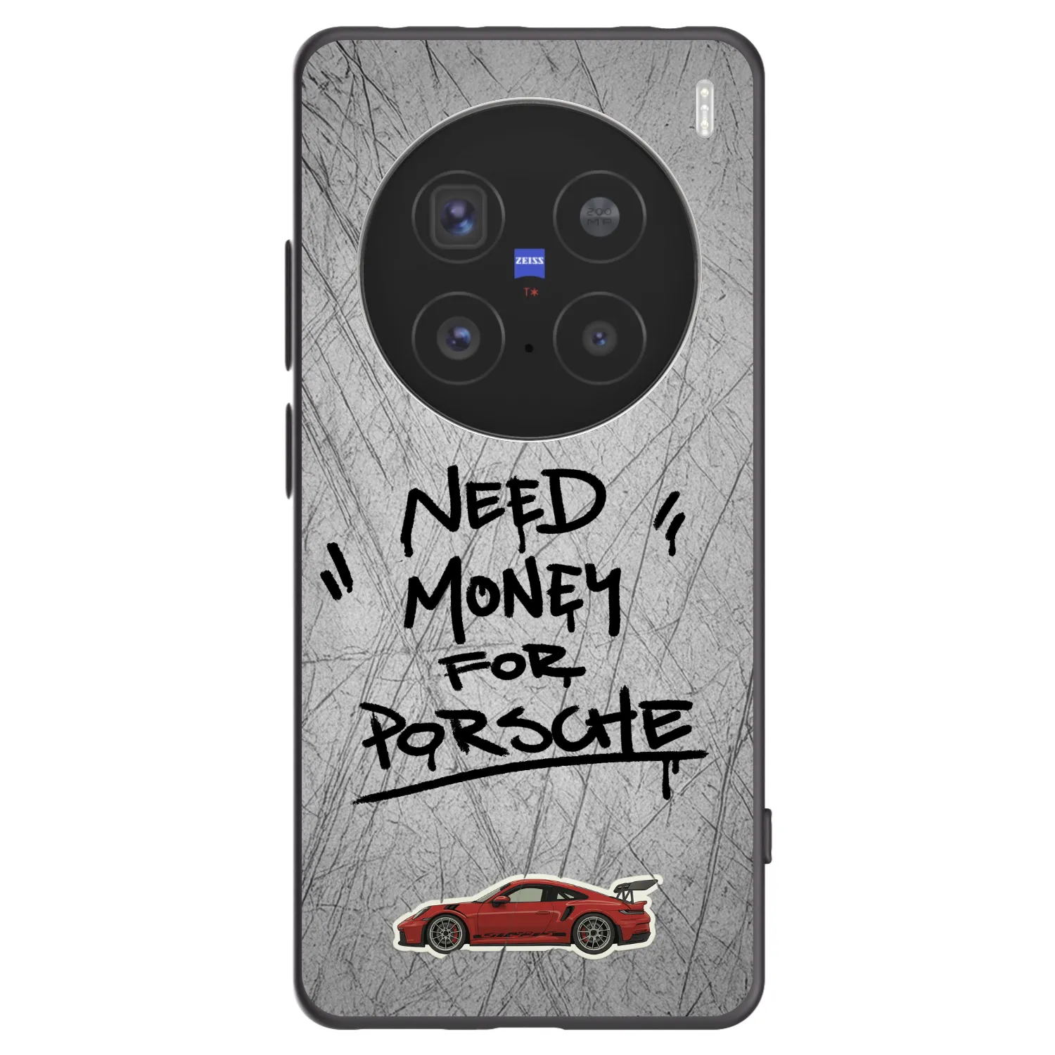 Picasee Vivo X200 Pro Hülle - Schwarzes Silikon - Grey Drift