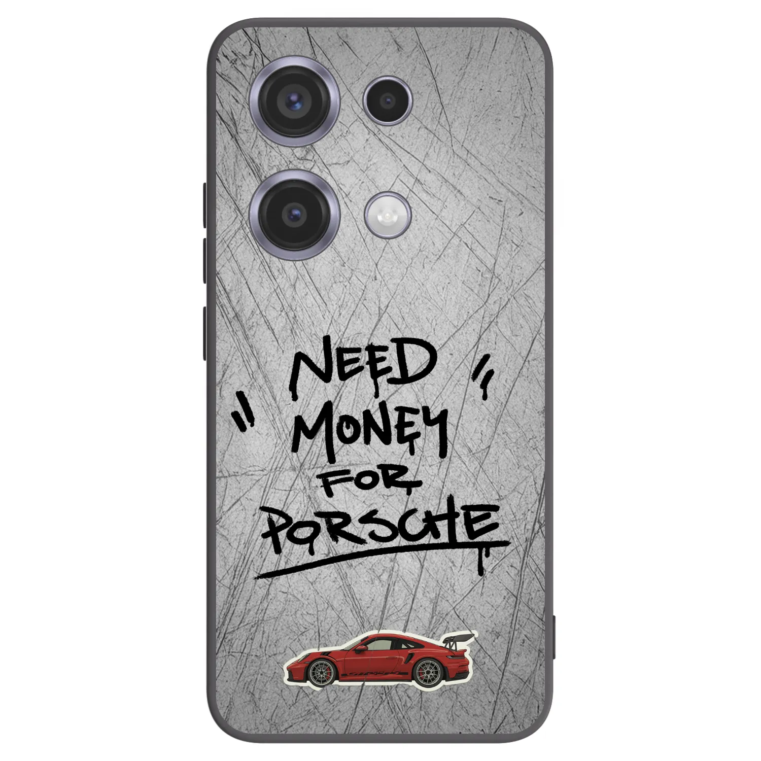 Picasee Xiaomi Redmi Note 14S Hülle - Schwarzes Silikon - Grey Drift