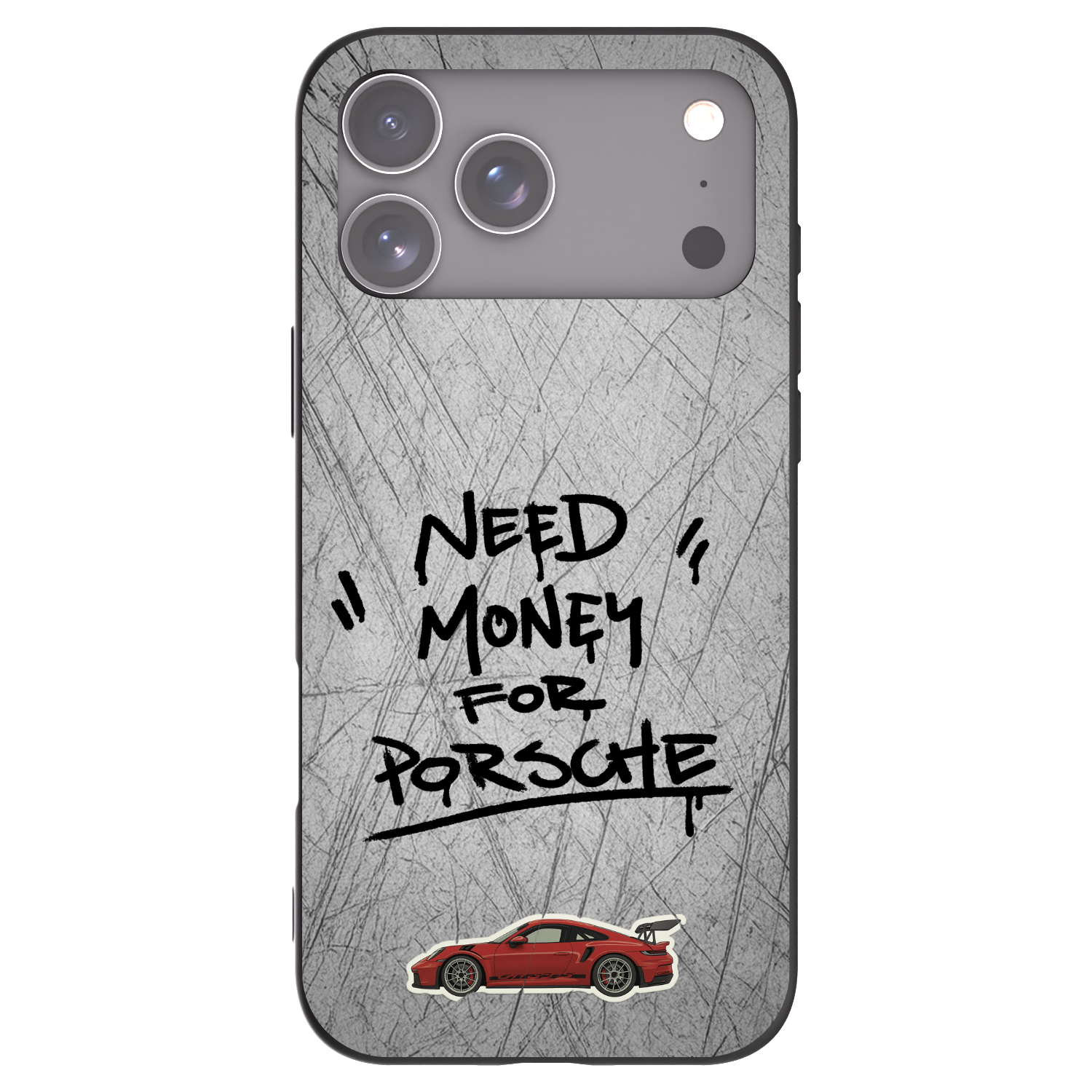 Picasee Apple iPhone 17 Pro Max Hülle - Schwarzes Silikon - Grey Drift