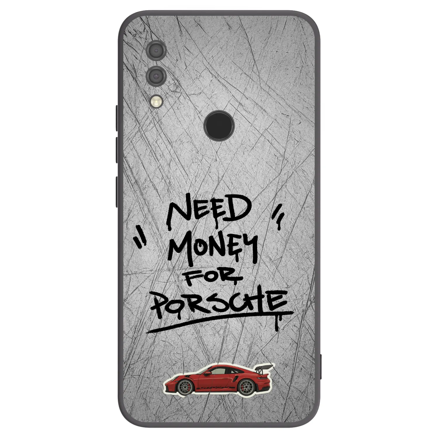 Picasee Xiaomi Redmi 7 Hülle - Schwarzes Silikon - Grey Drift