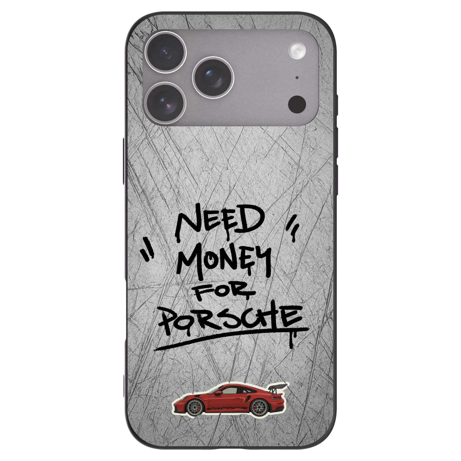Picasee Apple iPhone 18 Pro Max Hülle - Schwarzes Silikon - Grey Drift