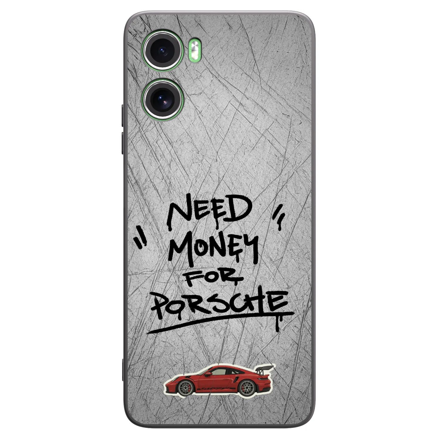 Picasee Motorola Moto G06 Hülle - Schwarzes Silikon - Grey Drift