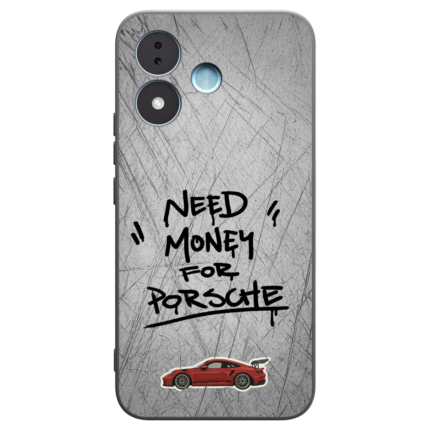 Picasee Xiaomi Redmi Note 17 5G Hülle - Schwarzes Silikon - Grey Drift