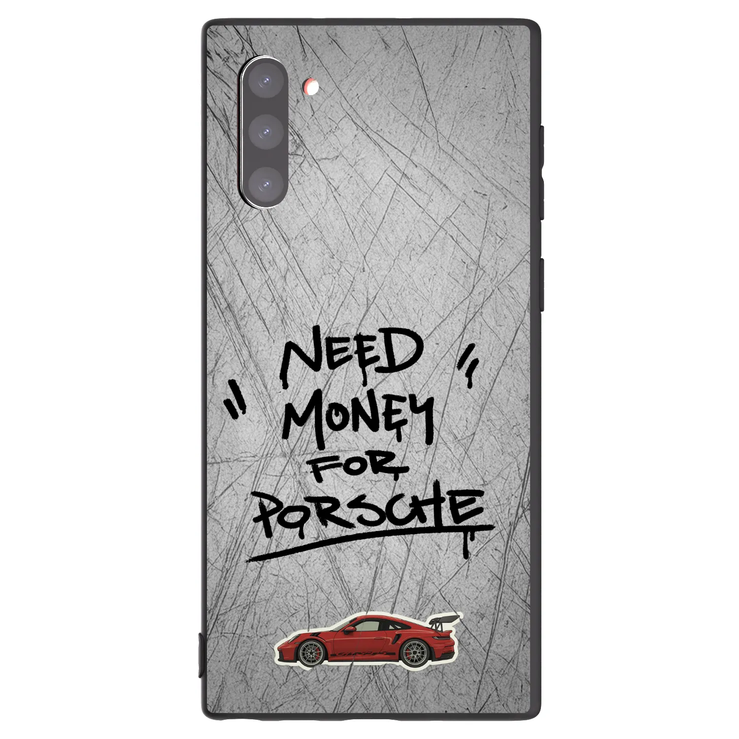 Picasee Samsung Galaxy Note 10 N970F Hülle - Schwarzes Silikon - Grey Drift