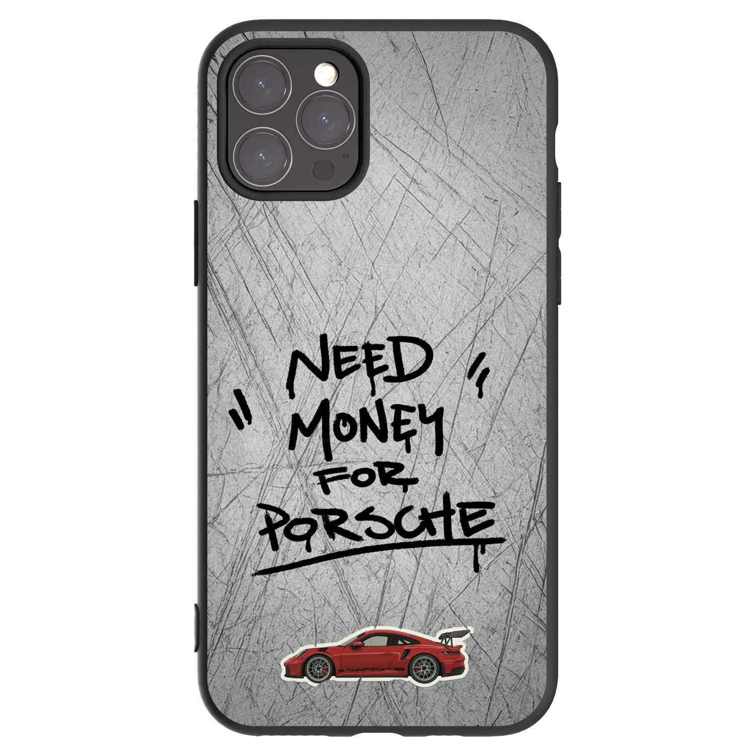 Picasee Apple iPhone 11 Pro Hülle - Schwarzes Silikon - Grey Drift