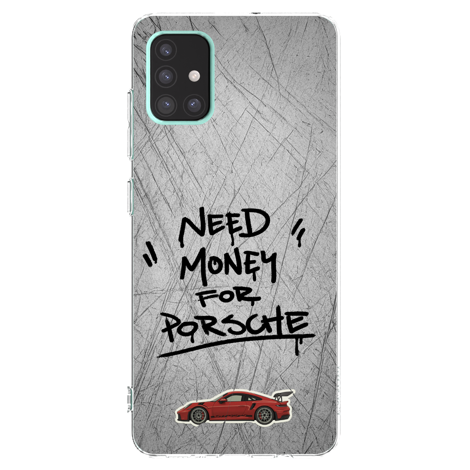 Picasee Samsung Galaxy A51 A515F Hülle - Transparentes Silikon - Grey Drift