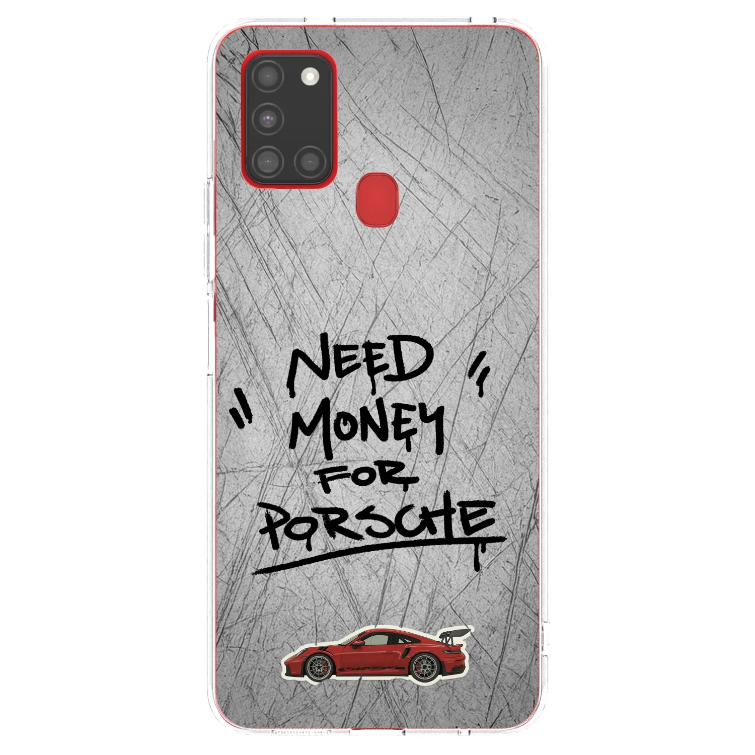 Picasee Samsung Galaxy A21s Hülle - Transparentes Silikon - Grey Drift