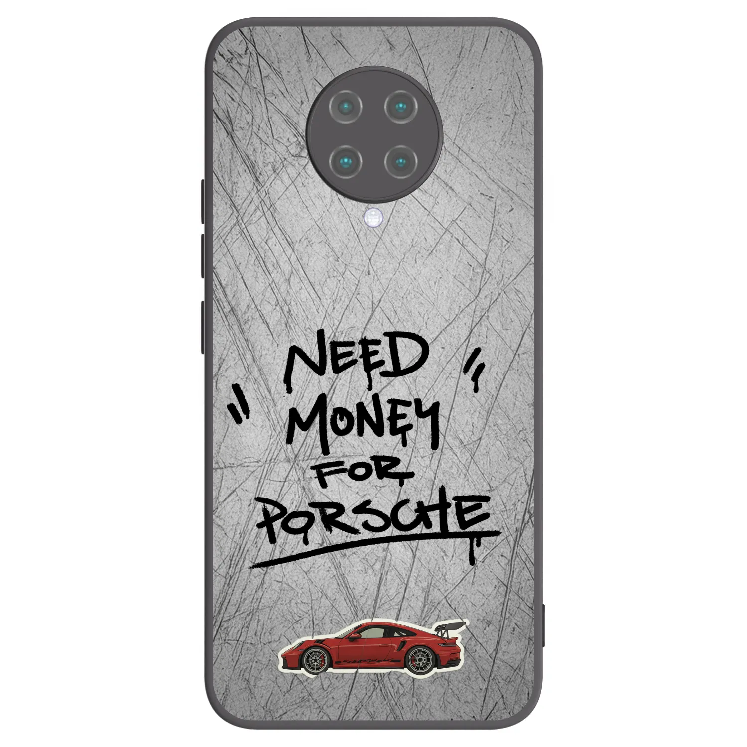 Picasee Xiaomi Poco F2 Pro Hülle - Schwarzes Silikon - Grey Drift