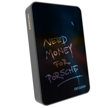 Picasee Powerbank mit MagSafe 10 000 mAh Grau - Neon Nights