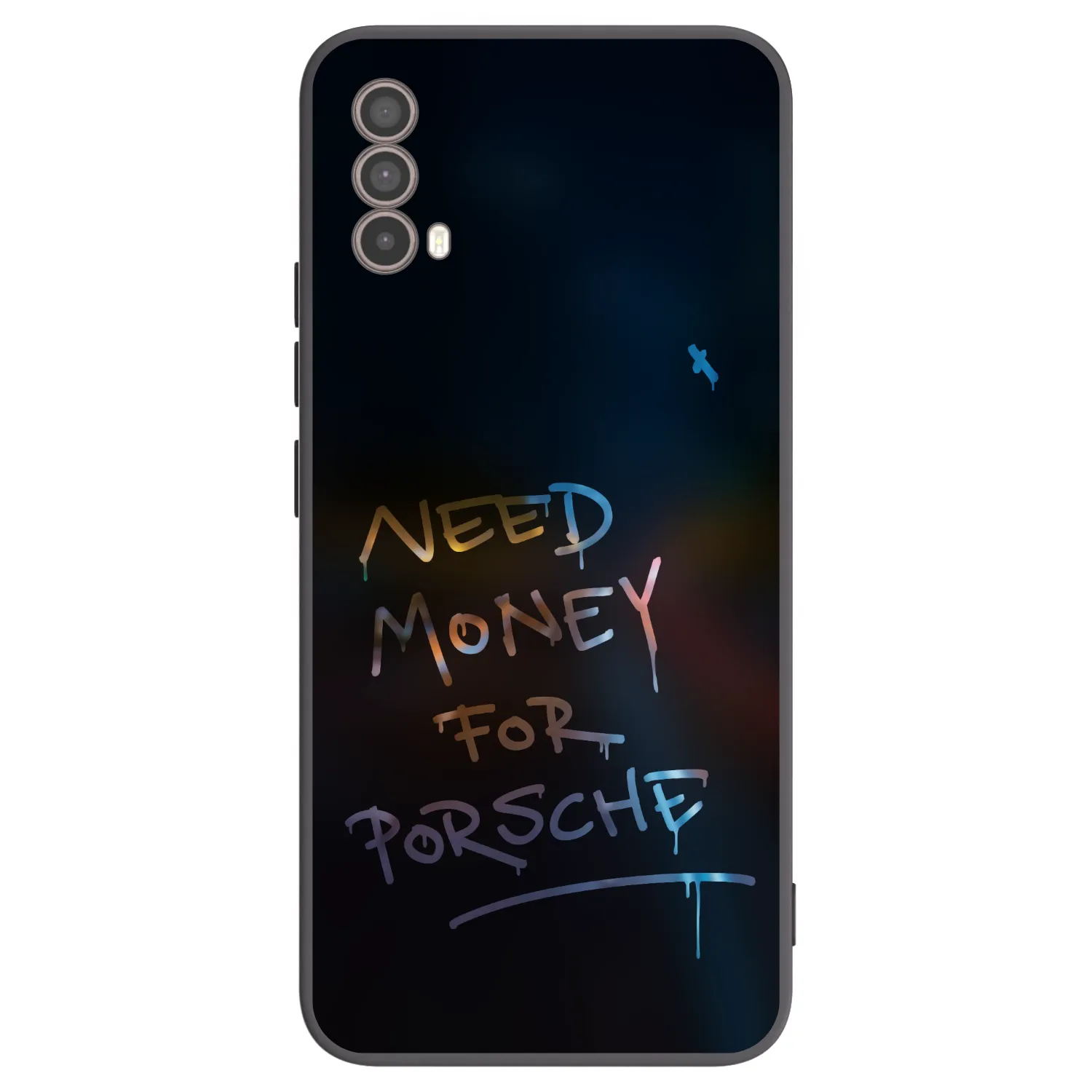 Picasee Motorola Moto E40 Hülle - Schwarzes Silikon - Neon Nights