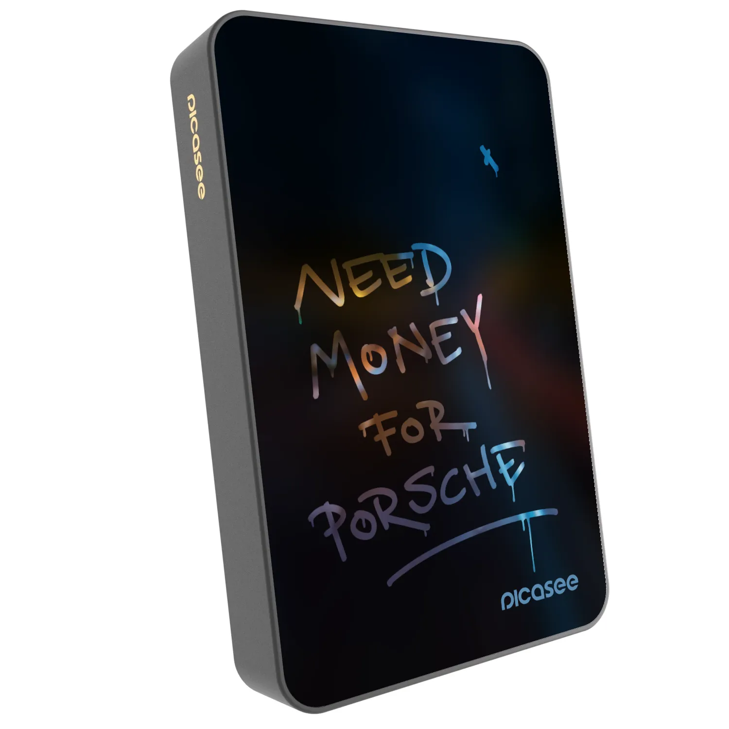 Picasee Powerbank mit MagSafe 10 000 mAh Grau - Neon Nights