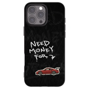 Picasee Apple iPhone 16 Pro Max Hülle - Schwarzes Silikon - Track Mode