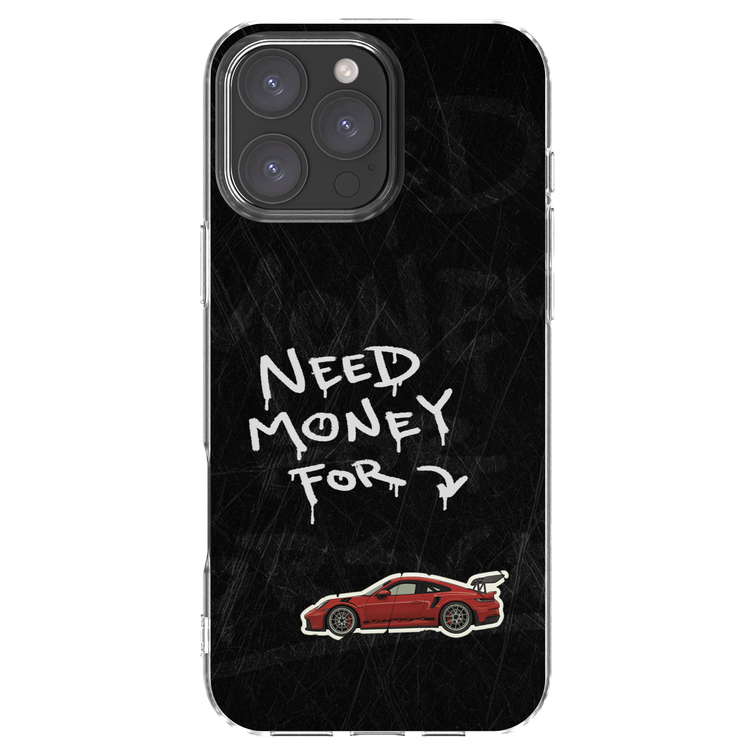 Picasee Apple iPhone 16 Pro Max Hülle - Transparentes Silikon - Track Mode