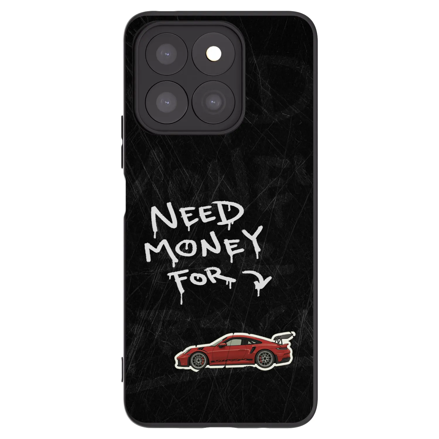 Picasee Honor X8c Hülle - Schwarzes Silikon - Track Mode