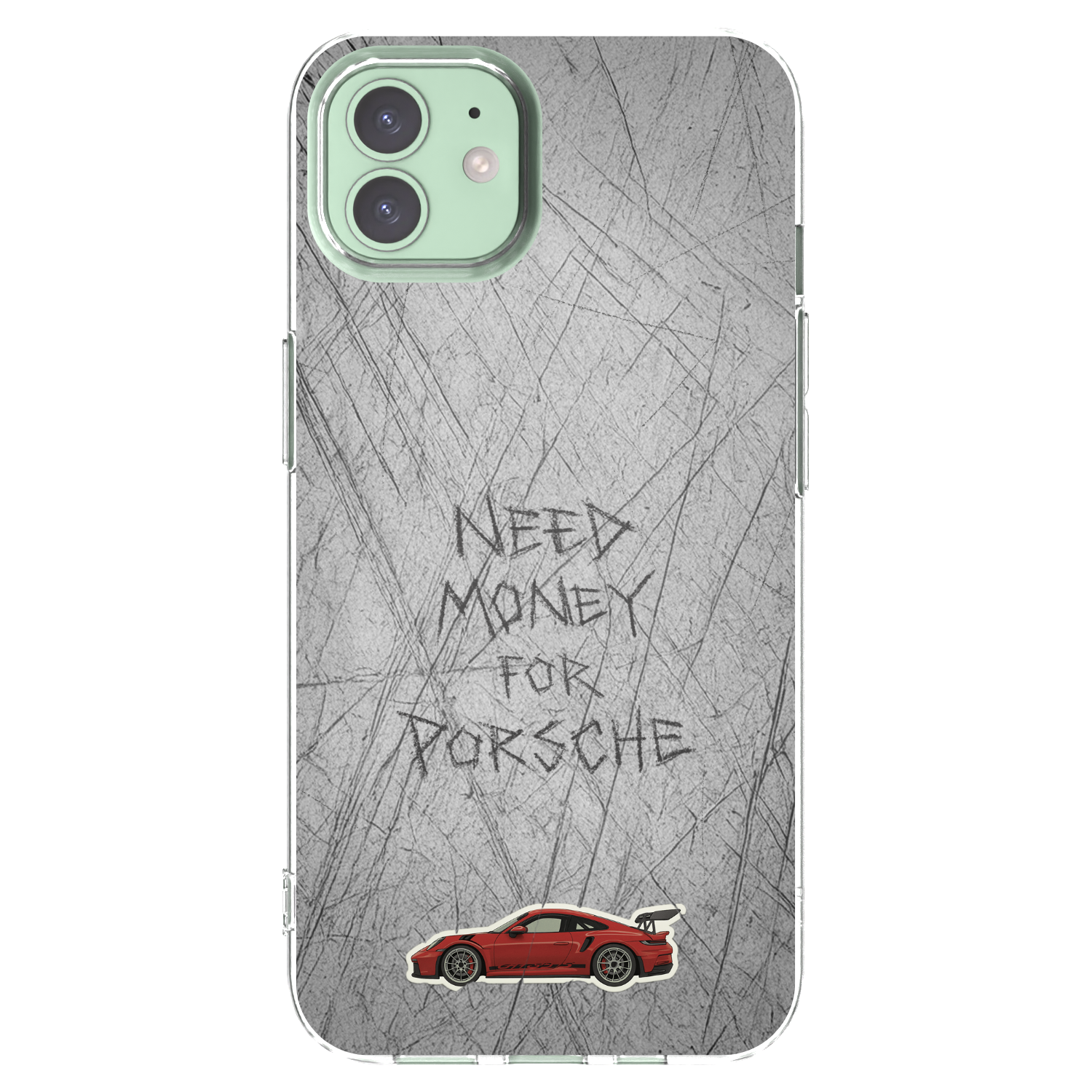 Picasee Apple iPhone 12 Hülle - Transparentes Silikon - Garage Scratch