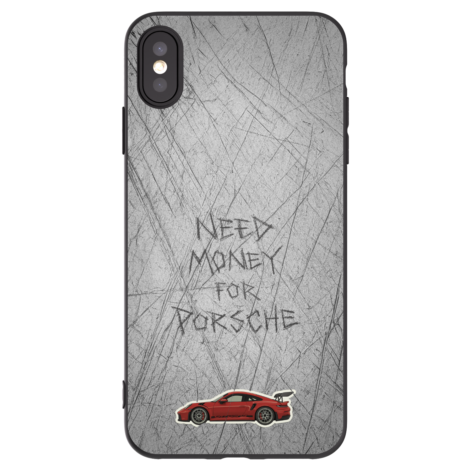 Picasee Apple iPhone XS Max Hülle - Schwarzes Silikon - Garage Scratch