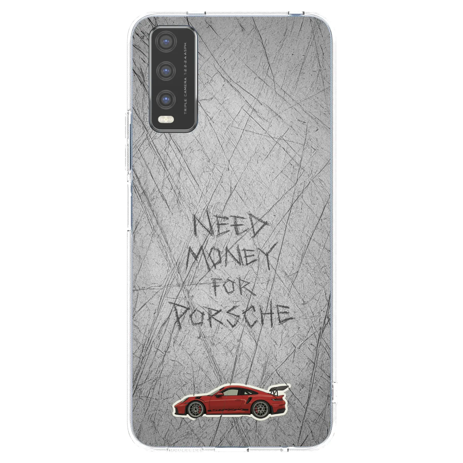 Picasee Vivo Y20s Hülle - Transparentes Silikon - Garage Scratch