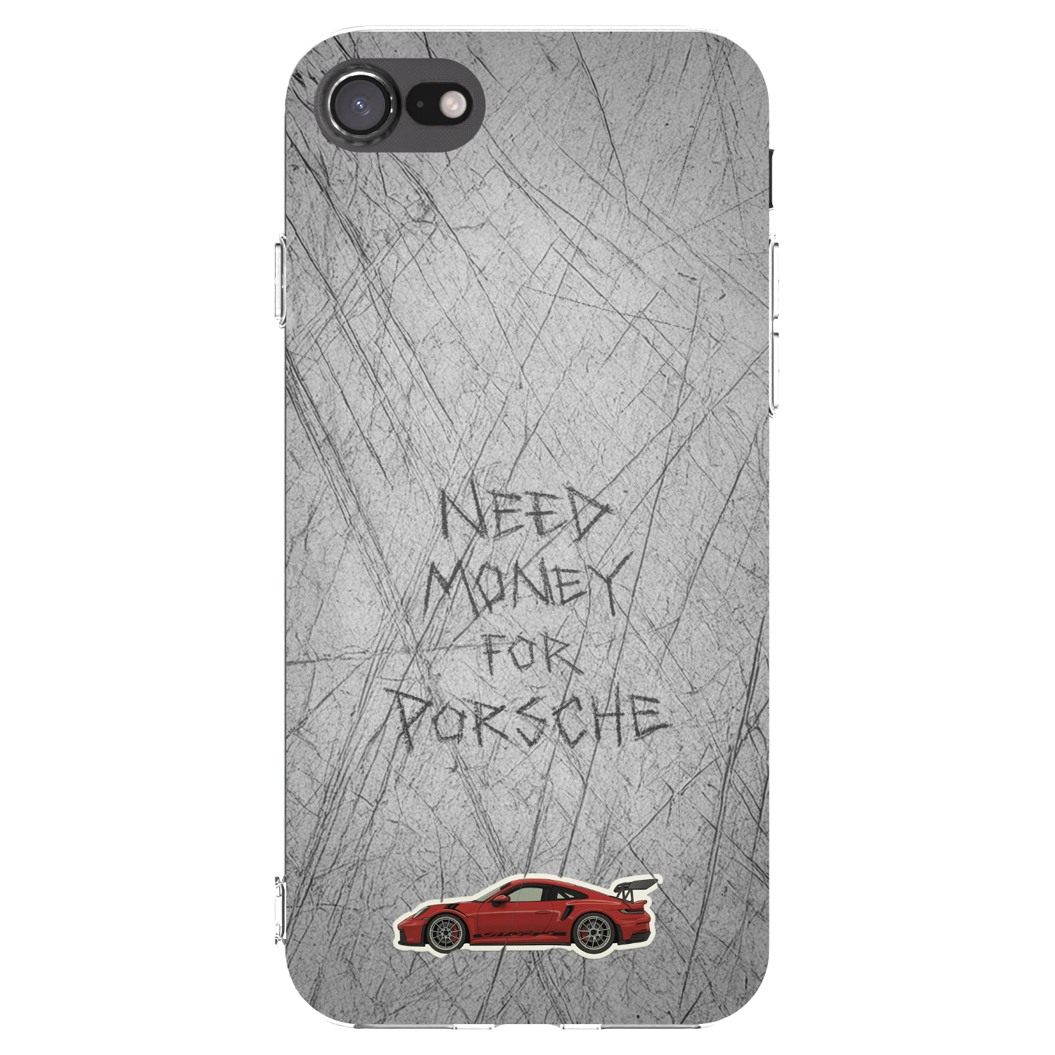 Picasee Apple iPhone SE 2022 Hülle - Transparentes Silikon - Garage Scratch