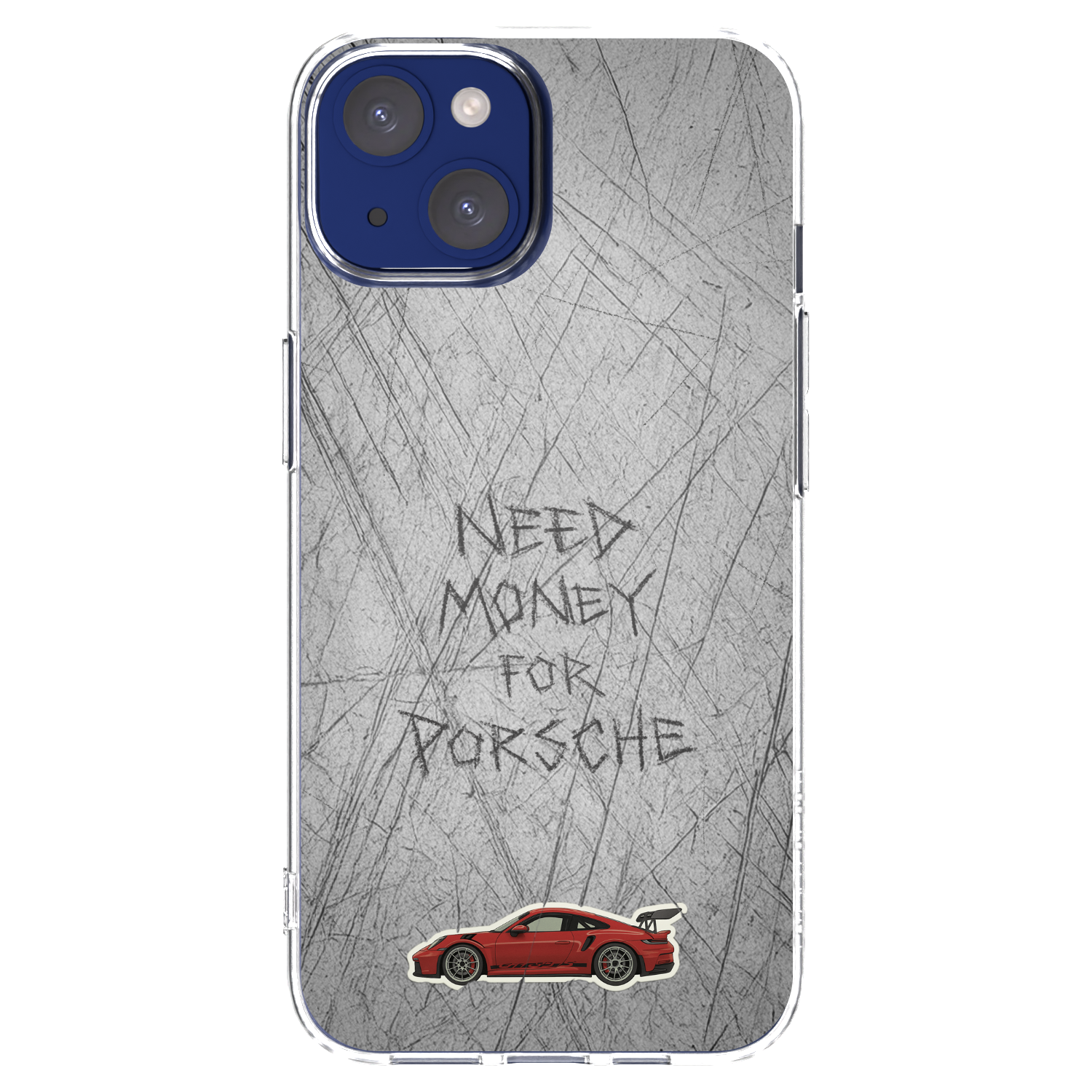 Picasee Apple iPhone 14 Hülle - Transparentes Silikon - Garage Scratch