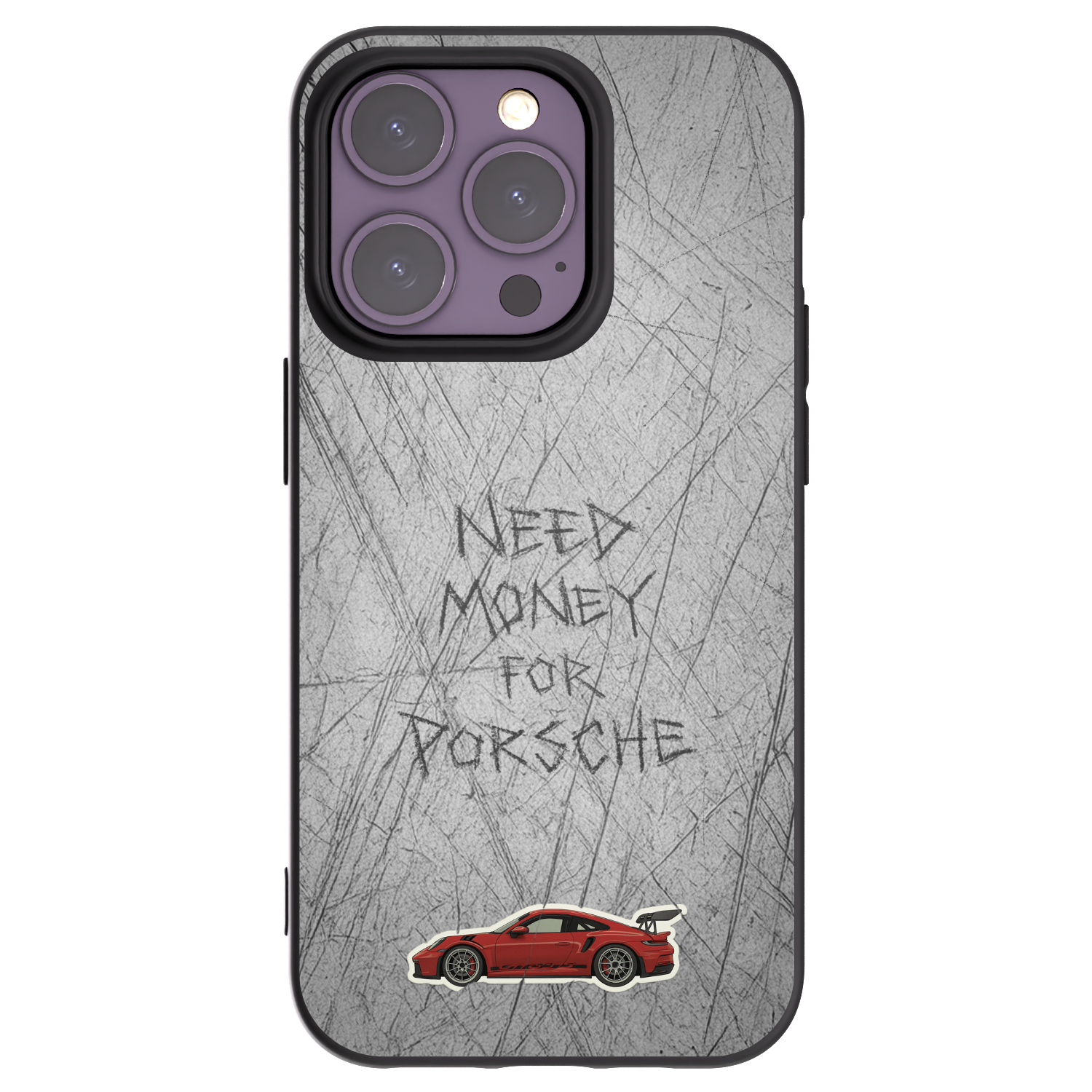 Picasee Apple iPhone 14 Pro Hülle - Schwarzes Silikon - Garage Scratch