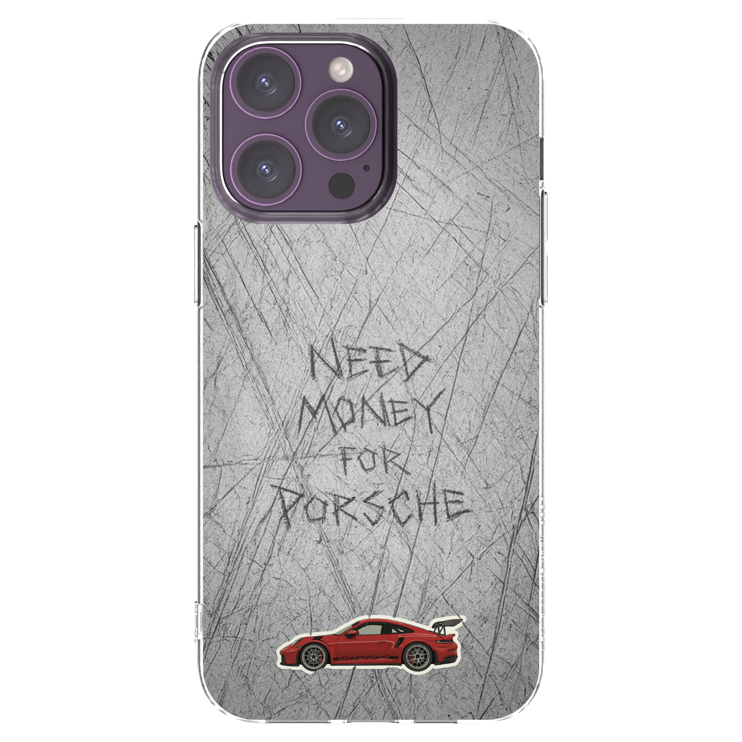 Picasee Apple iPhone 14 Pro Max Hülle - Transparentes Silikon - Garage Scratch