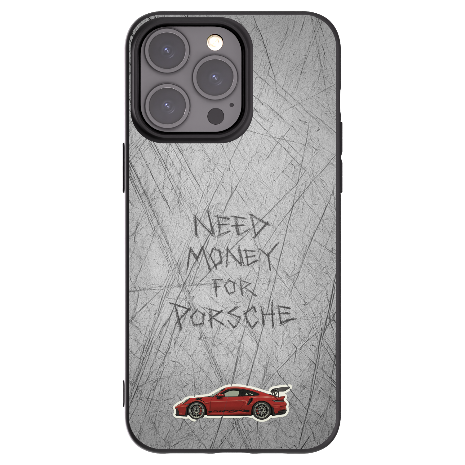 Picasee Apple iPhone 15 Pro Max Hülle - Schwarzes Silikon - Garage Scratch